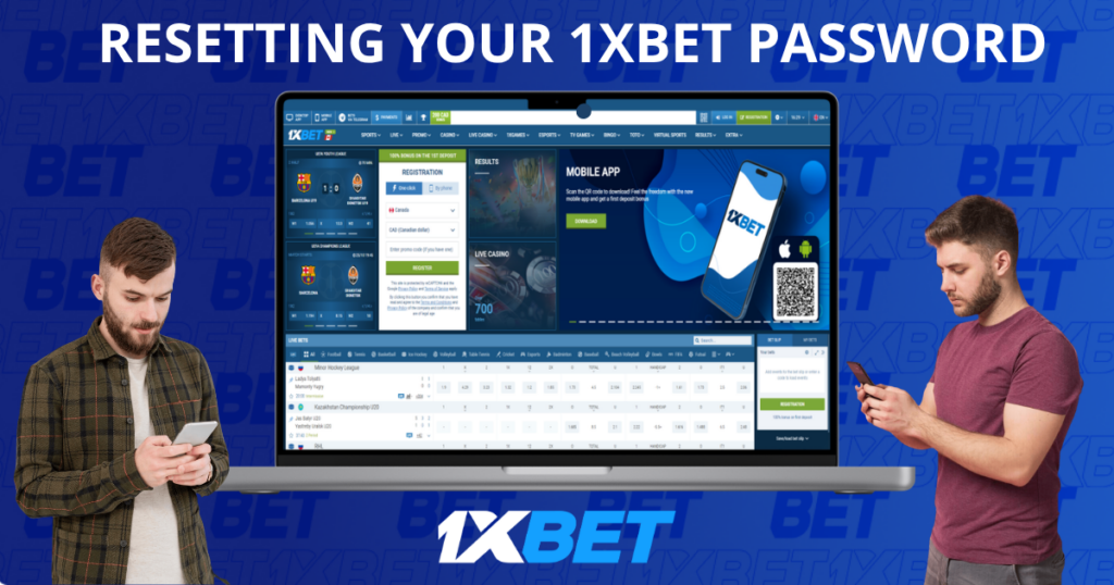 resetting their 1xBet password on mobile devices