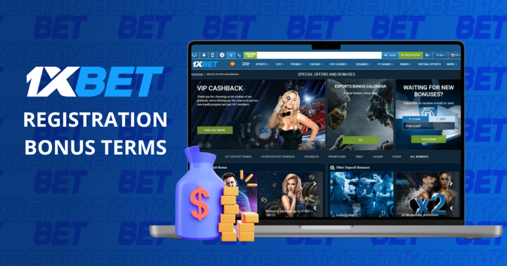 1xBet registration bonus terms 